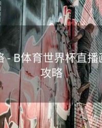 竞猜攻略 - B体育世界杯直播画质提升攻略