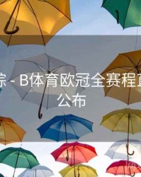 热点追踪 - B体育欧冠全赛程直播时间公布