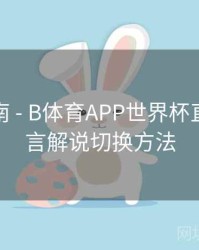 互动指南 - B体育APP世界杯直播多语言解说切换方法