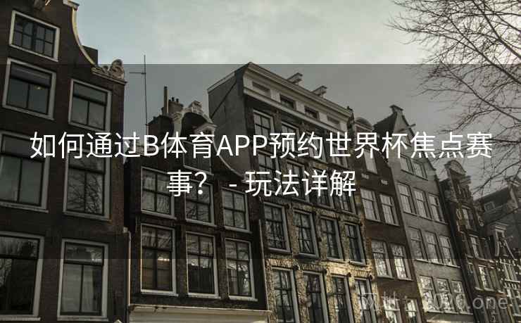 如何通过B体育APP预约世界杯焦点赛事？ - 玩法详解